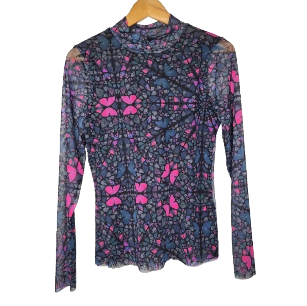 TED BAKER London Kamill Mesh Top In Black Size M - Picture 3 of 11
